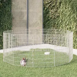 12-Panel Galvanised Iron Enclosure for Small Pets
