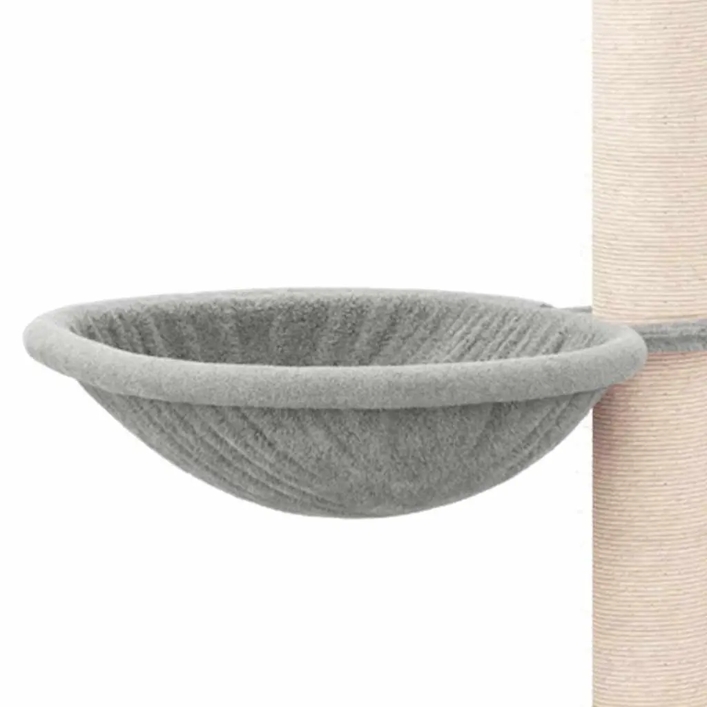 Cat Tree Furniture for Cats with Sisal Scratching Posts House and Hammock Grey 94.5cm