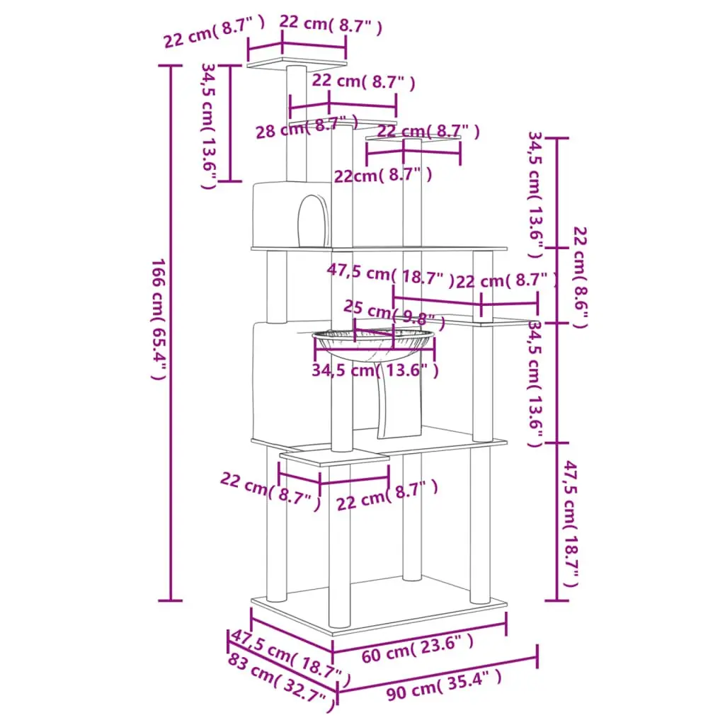 Grey Multi-Level Cat Tree