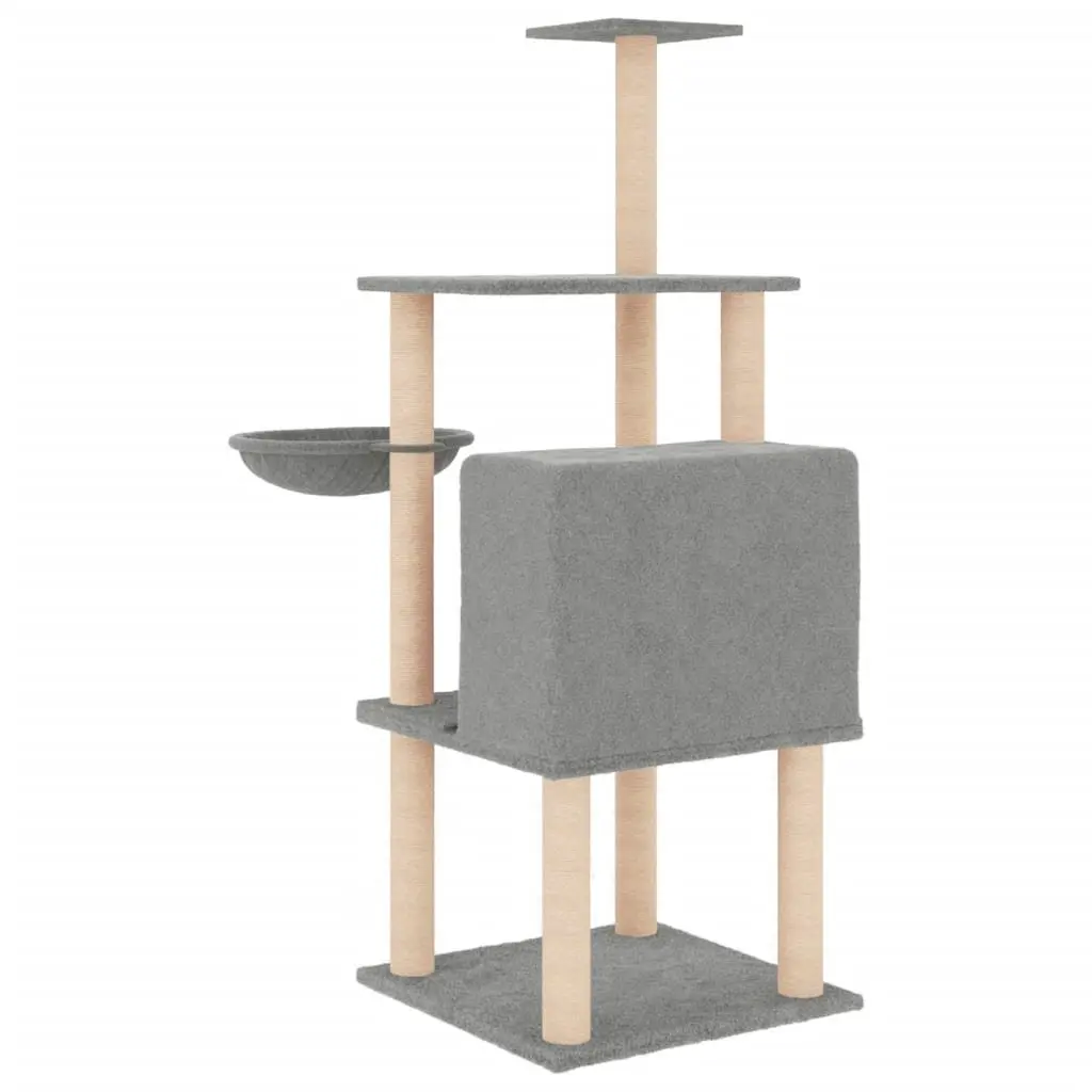 Cat Tree with Sisal Scratching Posts House Basket Platforms Multi-Level