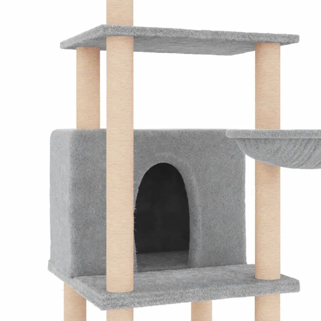 Cat Tree with Sisal Scratching Posts House Basket Platforms Multi-Level