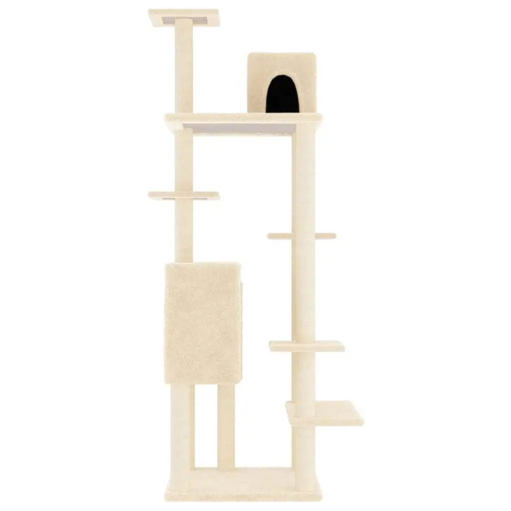 Multi-Level Cat Tree 154cm with Sisal Posts and Plush Covering