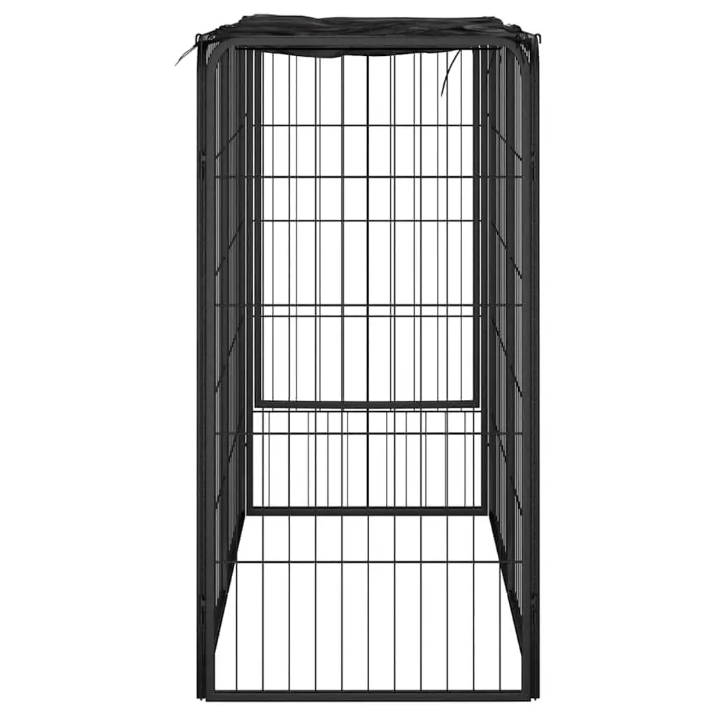 Dog Playpen Outdoor 6 Panels Black Portable Pet Enclosure