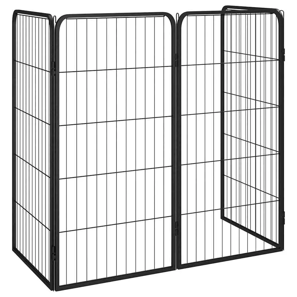 Dog Playpen 4 Panels Indoor Outdoor 50x100 cm Exercise Enclosure Portable Pet Pen Run