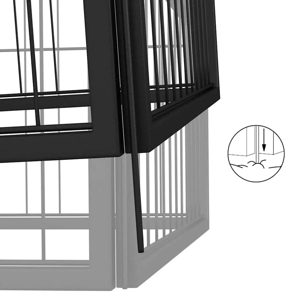 Dog Playpen 4 Panels Indoor Outdoor 50x100 cm Exercise Enclosure Portable Pet Pen Run