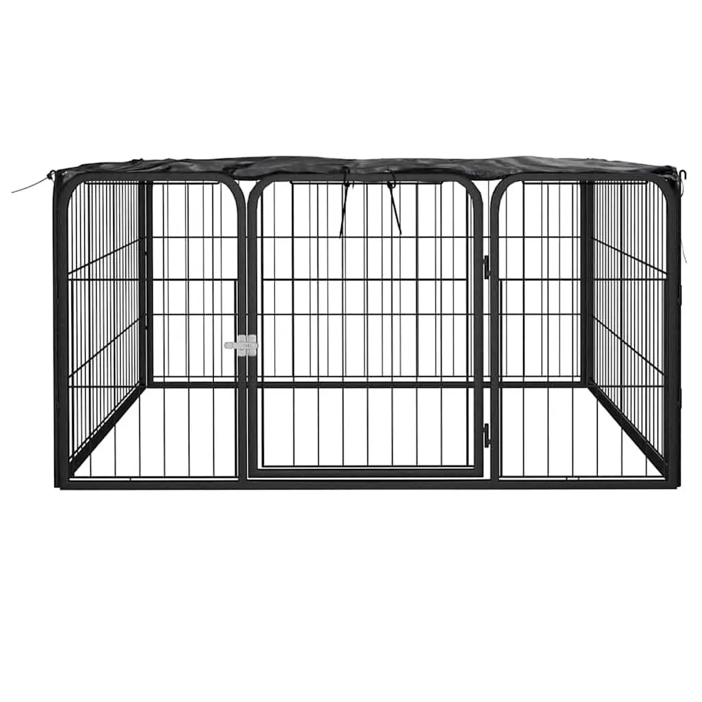 Dog Playpen 4 Panels Indoor Outdoor 100x50 cm Portable Pet Kennel Run Exercise Enclosure