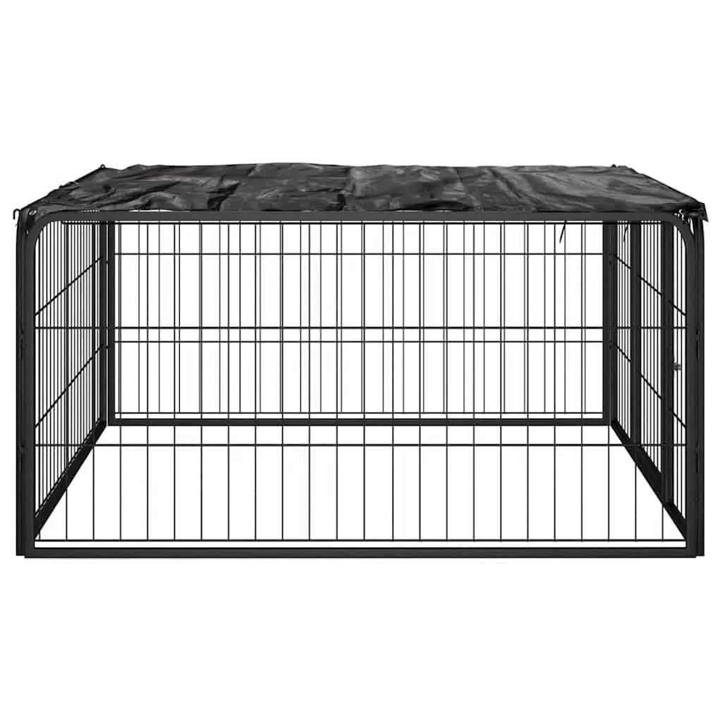 Dog Playpen 4 Panels Indoor Outdoor 100x50 cm Portable Pet Kennel Run Exercise Enclosure