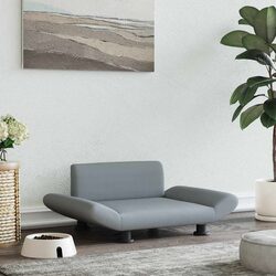 Dog Bed Specifications: Grey Fabric, Pine Frame, 70x45x28cm