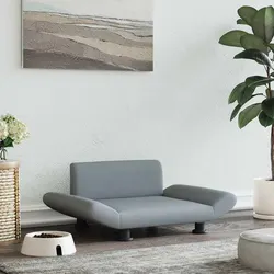 Dog Bed Specifications: Grey Fabric, Pine Frame, 70x45x28cm