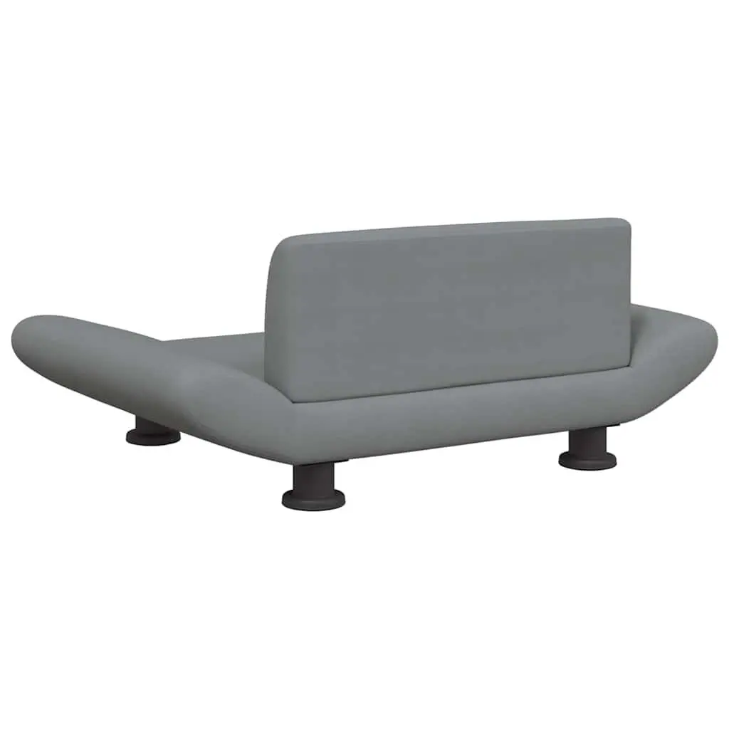 Dog Bed Indoor Grey Fabric Sofa Couch Lounger 70 x 45 x 28 cm