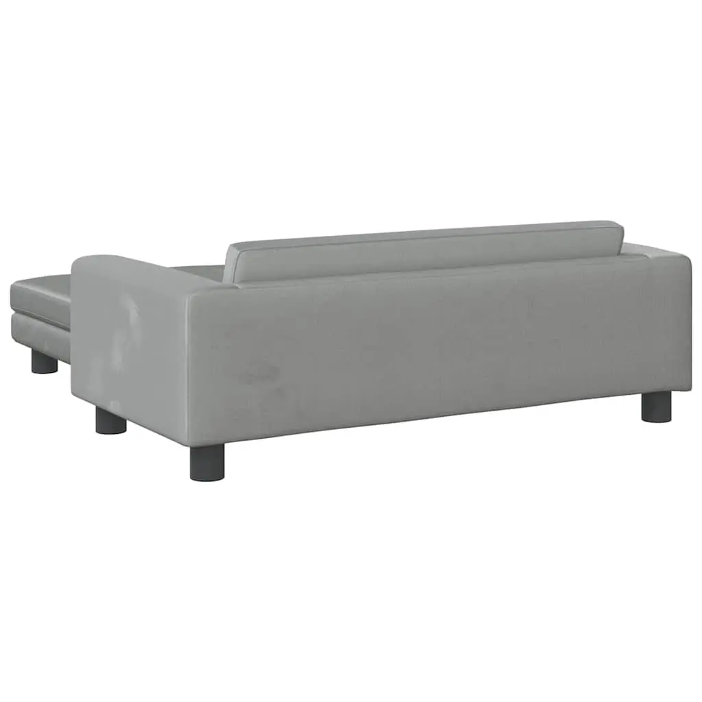 Dog Bed with Extension Light Grey Velvet Pet Sofa Furniture Couch Cushion
