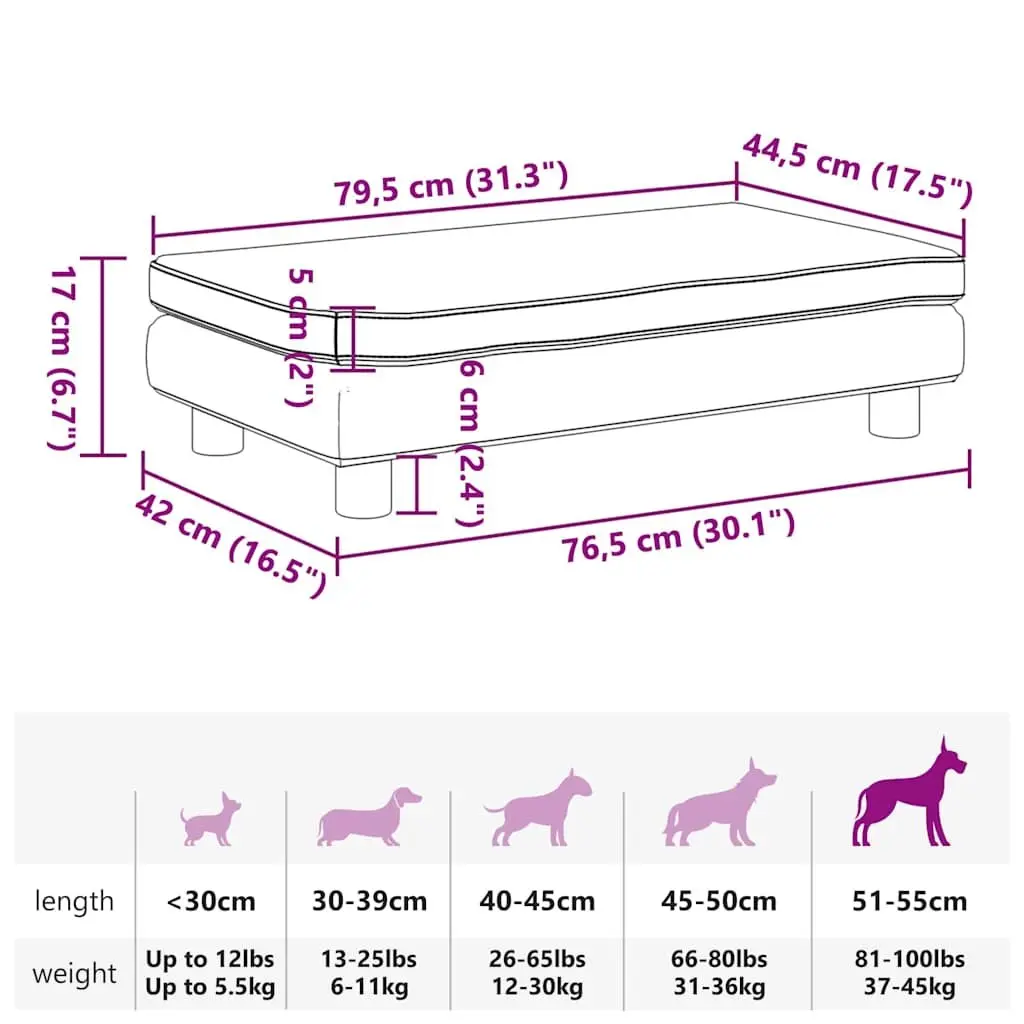 Dog Bed with Extension Light Grey Velvet Pet Sofa Furniture Couch Cushion