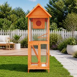 Large Outdoor Bird Aviary: 60x58.5x160 cm, Brown