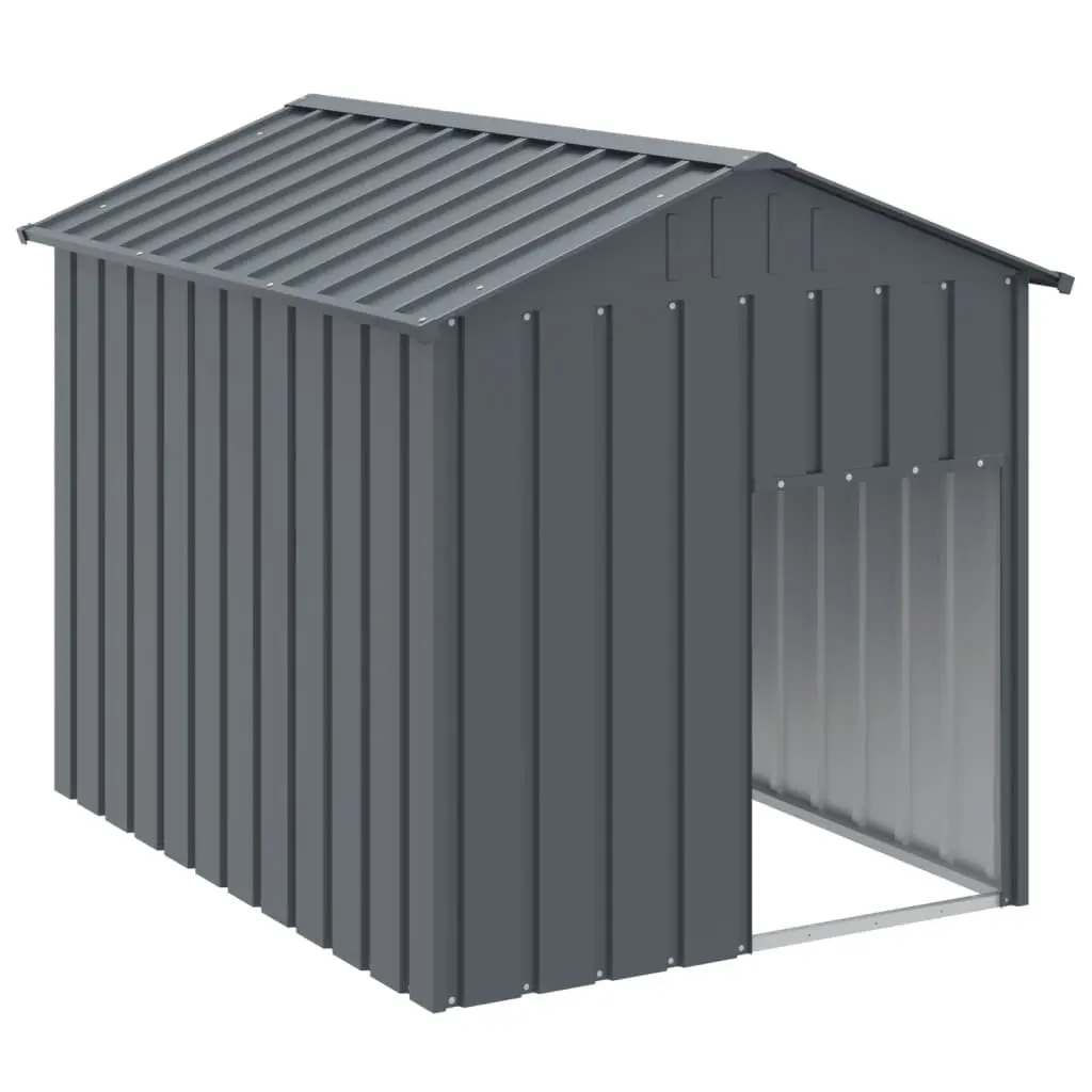 Dog House Outdoor Anthracite Galvanised Steel 117 x 153 x 123 cm