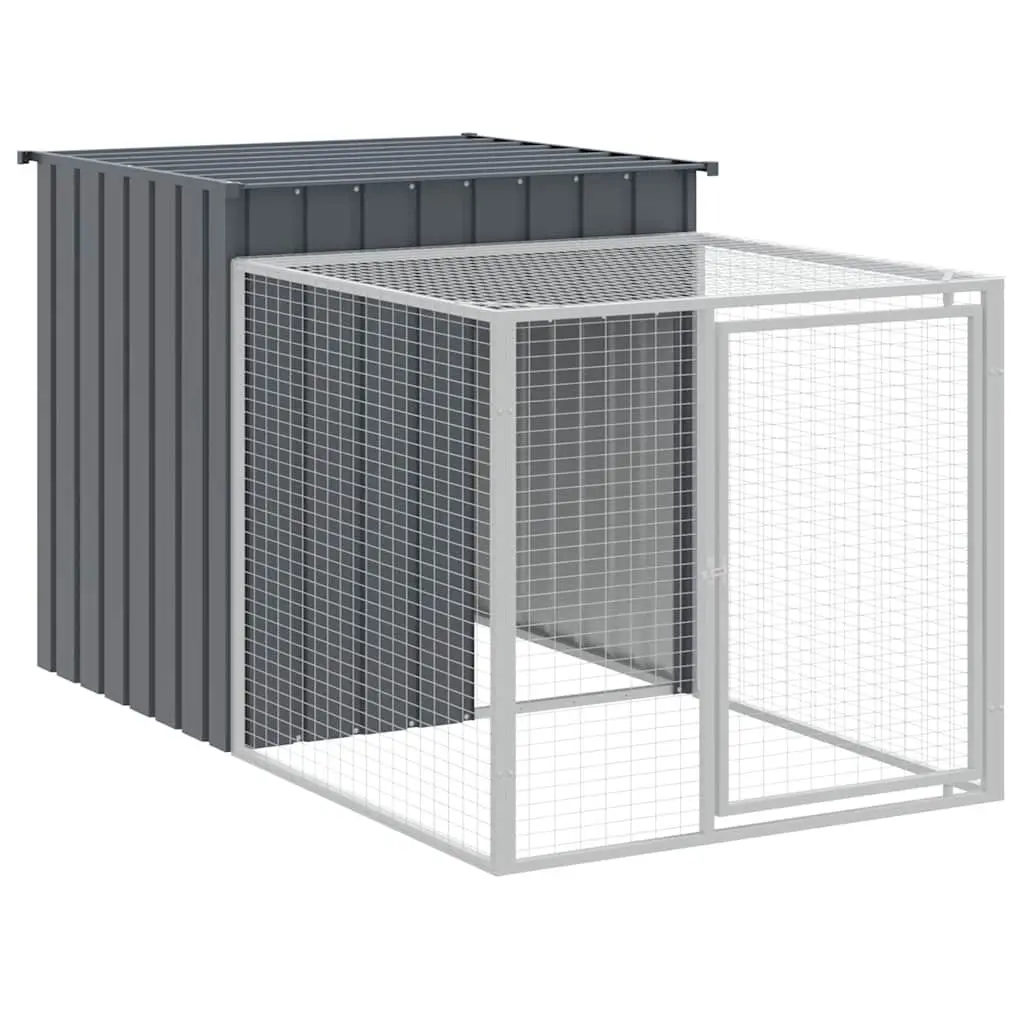Chicken Cage with Run for Small Animals 110x201x110cm