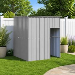 Dog House Specifications: Grey Heavy Duty Outdoor Kennel