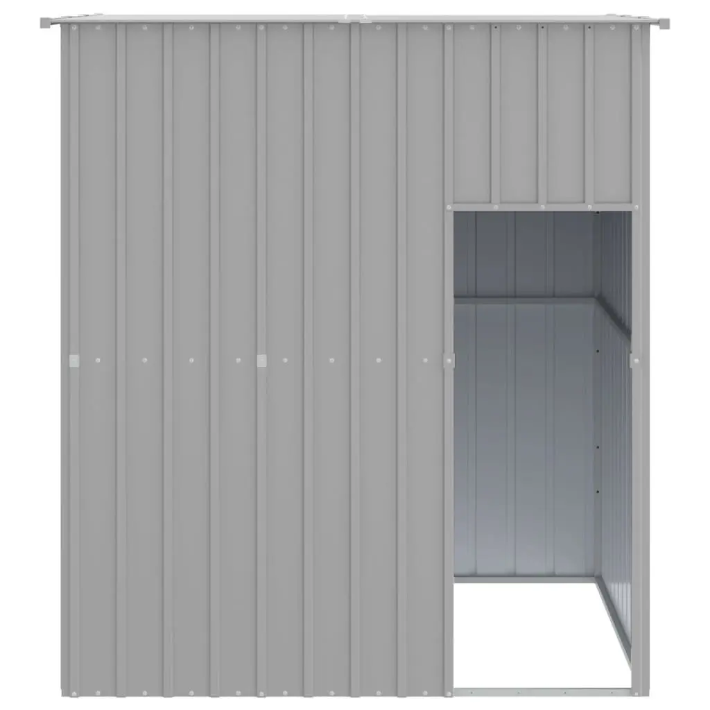 Dog House with Roof Pet Kennel Outdoor Shelter Grey Heavy Duty Durable Cage
