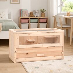 60x30x35 cm Hamster Cage Made of Solid Fir Wood