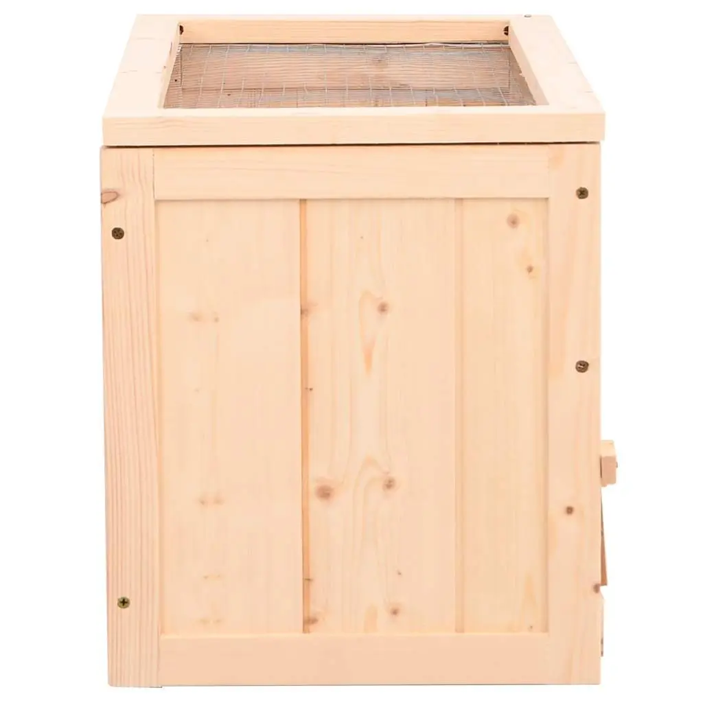 Hamster Cage for Small Animals 60x30x35 cm Solid Fir Wood