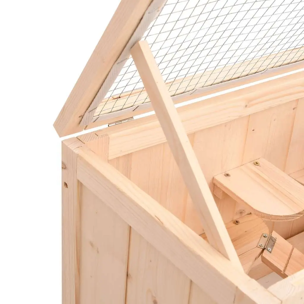 Hamster Cage for Small Animals 60x30x35 cm Solid Fir Wood