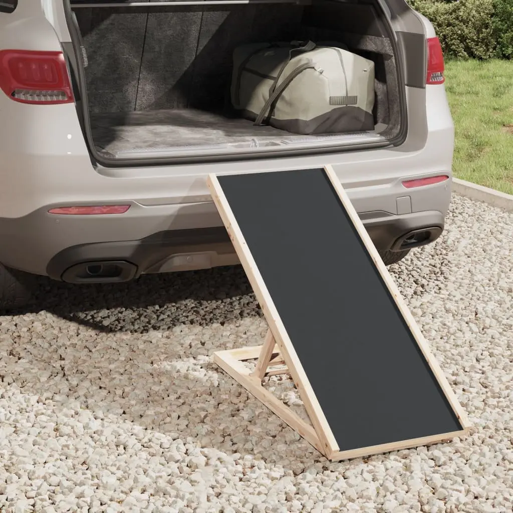Dog Ramp for Pets Adjustable Height 100x40cm Grey Portable Foldable Access Ramp