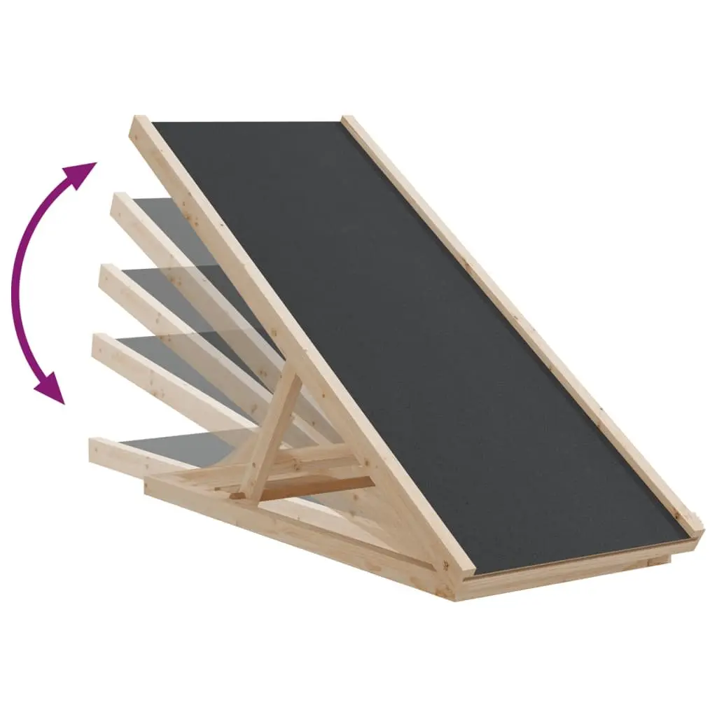 Dog Ramp for Pets Adjustable Height 100x40cm Grey Portable Foldable Access Ramp
