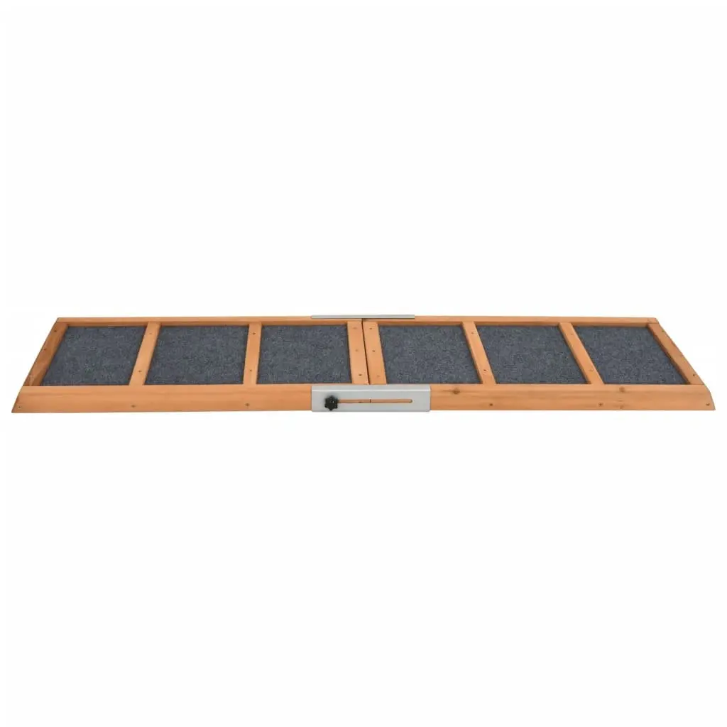 Dog Ramp Pet Steps 120cm Foldable Portable Access Bed Couch Car Grey Wood