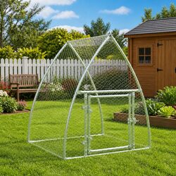 Chicken Cage Dimensions: 100 x 105 x 120 cm Silver Steel