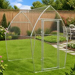 Chicken Cage Galvanised Steel Outdoor Enclosure Poultry Coop Hens Ducks Small