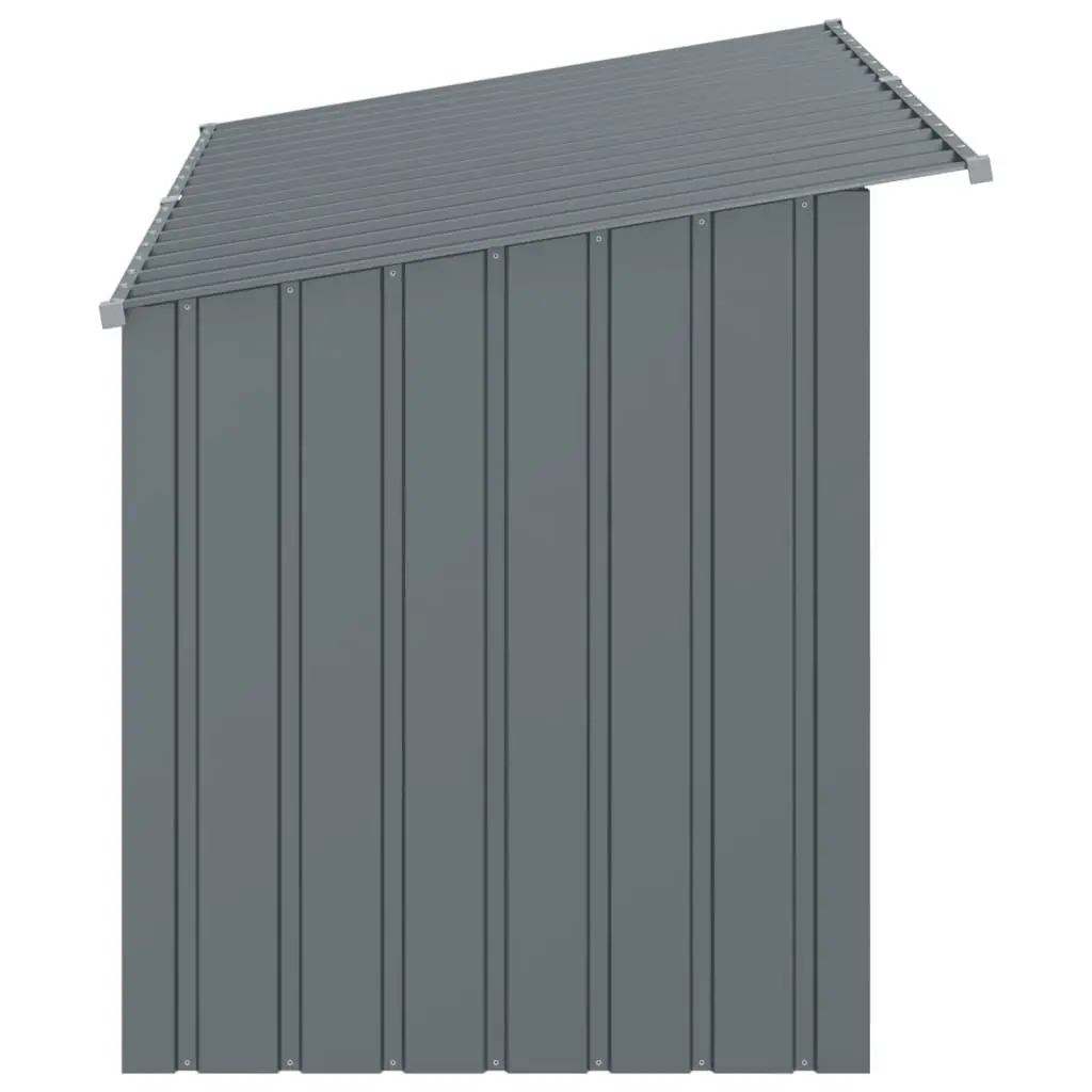 Dog House Outdoor Pet Kennel Shelter Anthracite Galvanised Steel 196 x 91 x 110 cm
