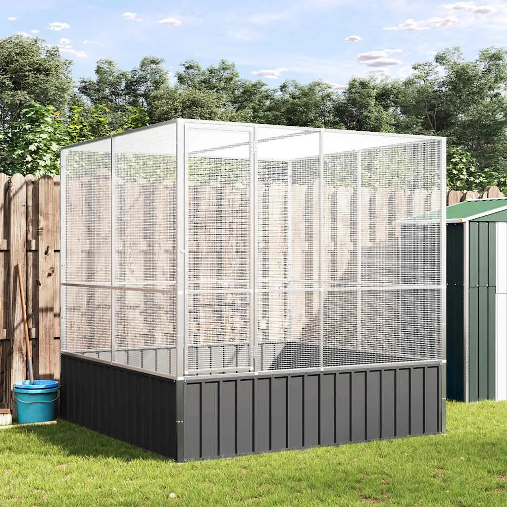Bird Aviary Indoor Outdoor Large Steel Cage 211x207x212cm