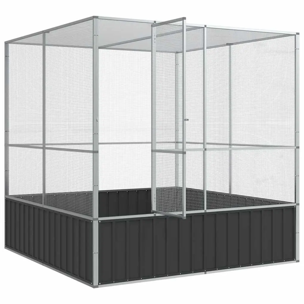 Bird Aviary Indoor Outdoor Large Steel Cage 211x207x212cm