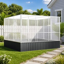 Aviary Large Bird Cage Steel Mesh 311x307x212cm Outdoor Galvanised Enclosure