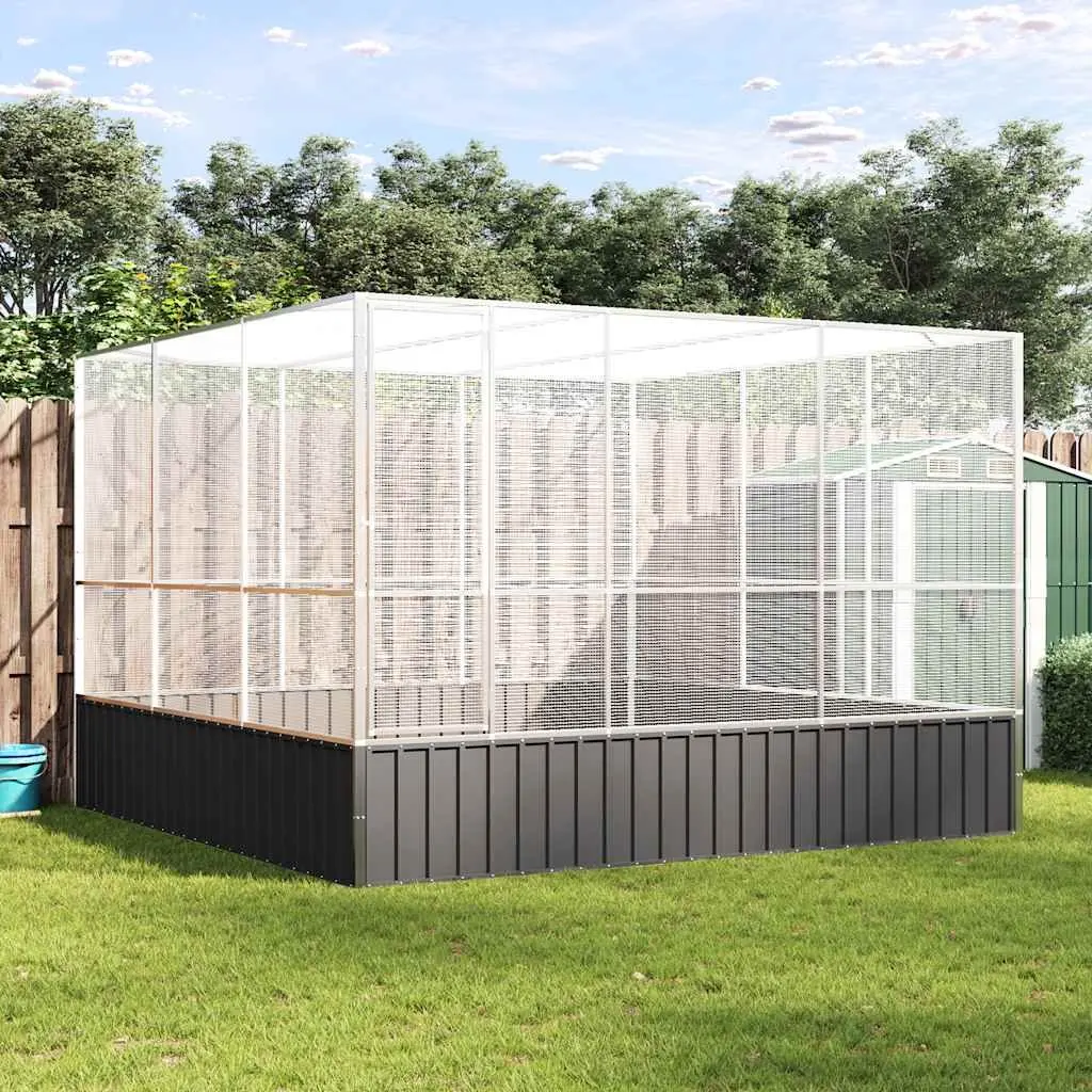 Large Bird Cage Outdoor Aviary 311x307x212cm Galvanised Steel Mesh
