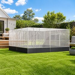 Large Bird Aviary Dimensions: 418x414x212cm, Steel Construction