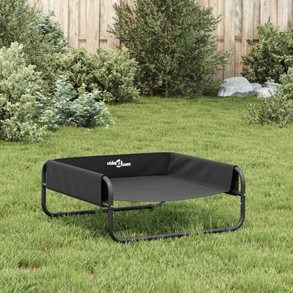 Elevated Dog Bed Indoor Outdoor Anthracite Oxford Fabric Steel Frame