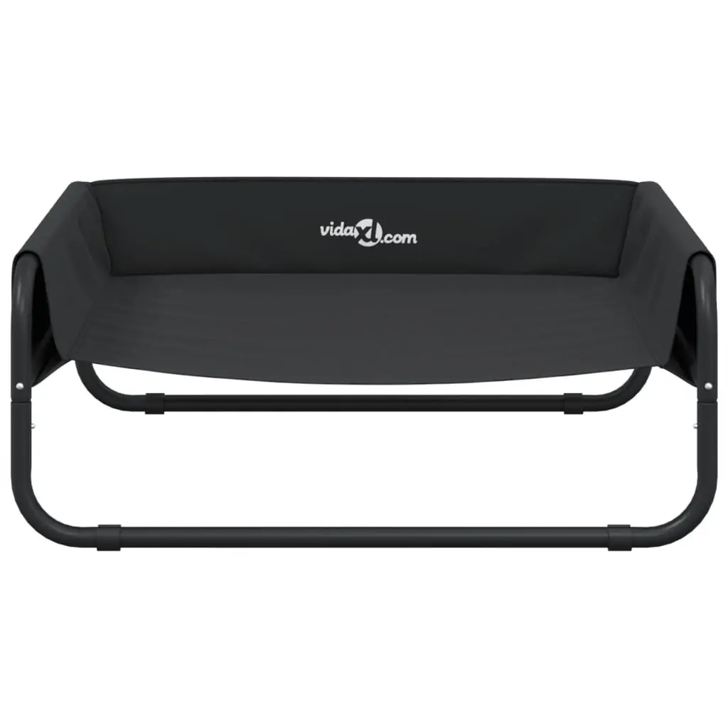 Elevated Dog Bed Indoor Outdoor Anthracite Oxford Fabric Steel Frame