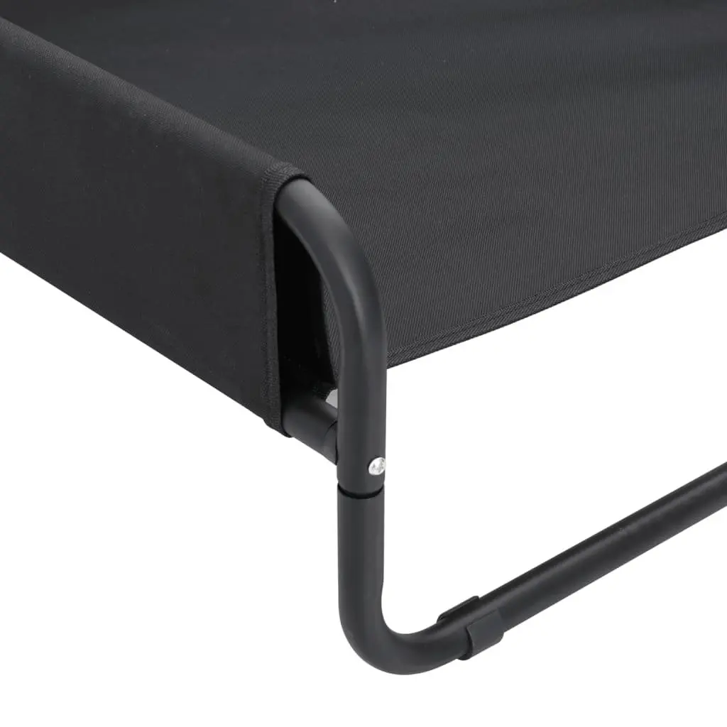 Elevated Dog Bed Indoor Outdoor Anthracite Oxford Fabric Steel Frame