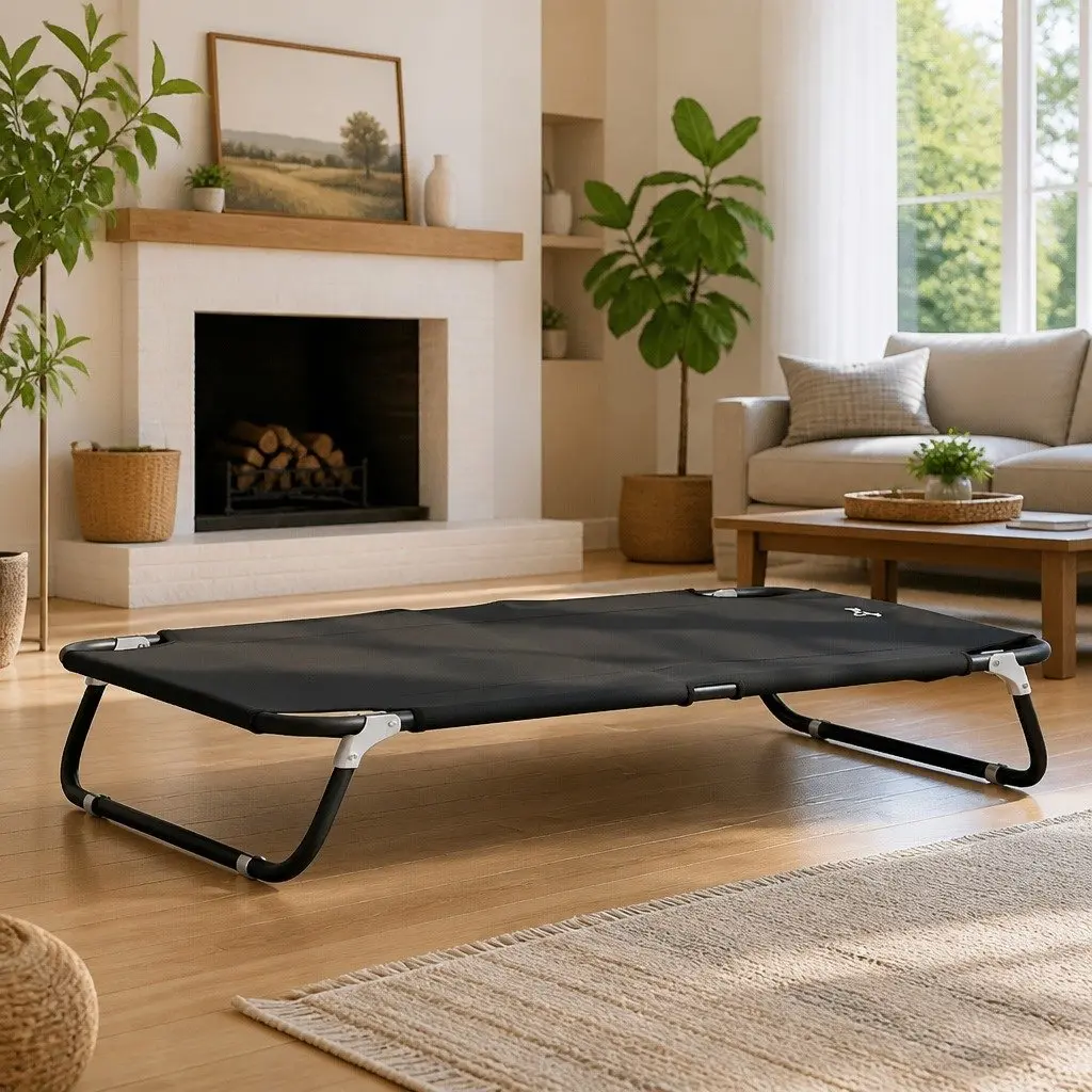 Foldable Elevated Dog Bed in Anthracite