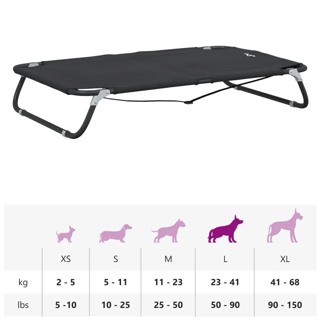 Foldable Elevated Dog Bed in Anthracite