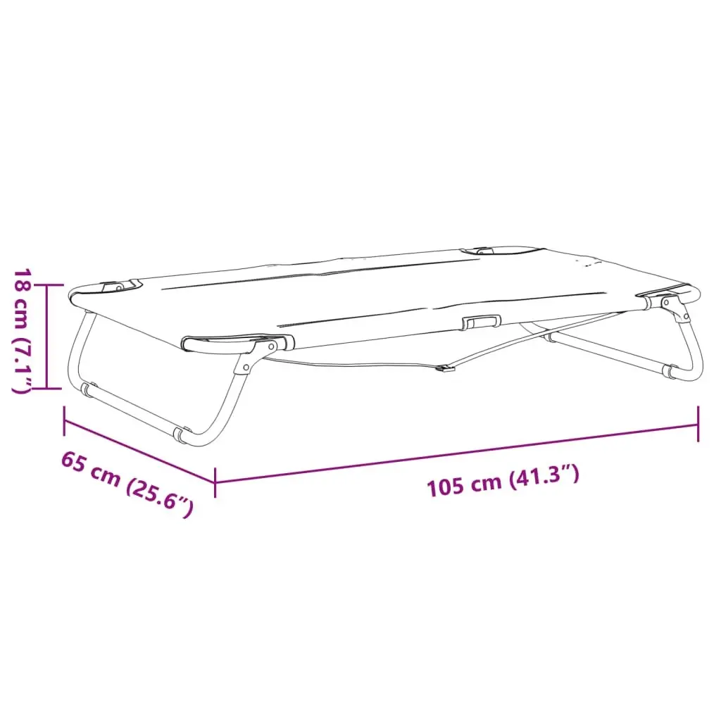 Foldable Elevated Dog Bed in Anthracite
