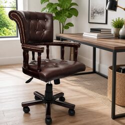 Specifications of Brown Adjustable Swivel Chair