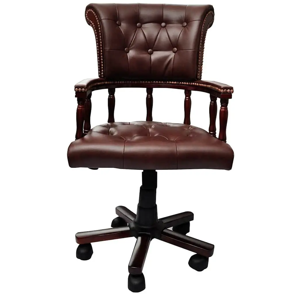 Brown Adjustable Swivel Chair