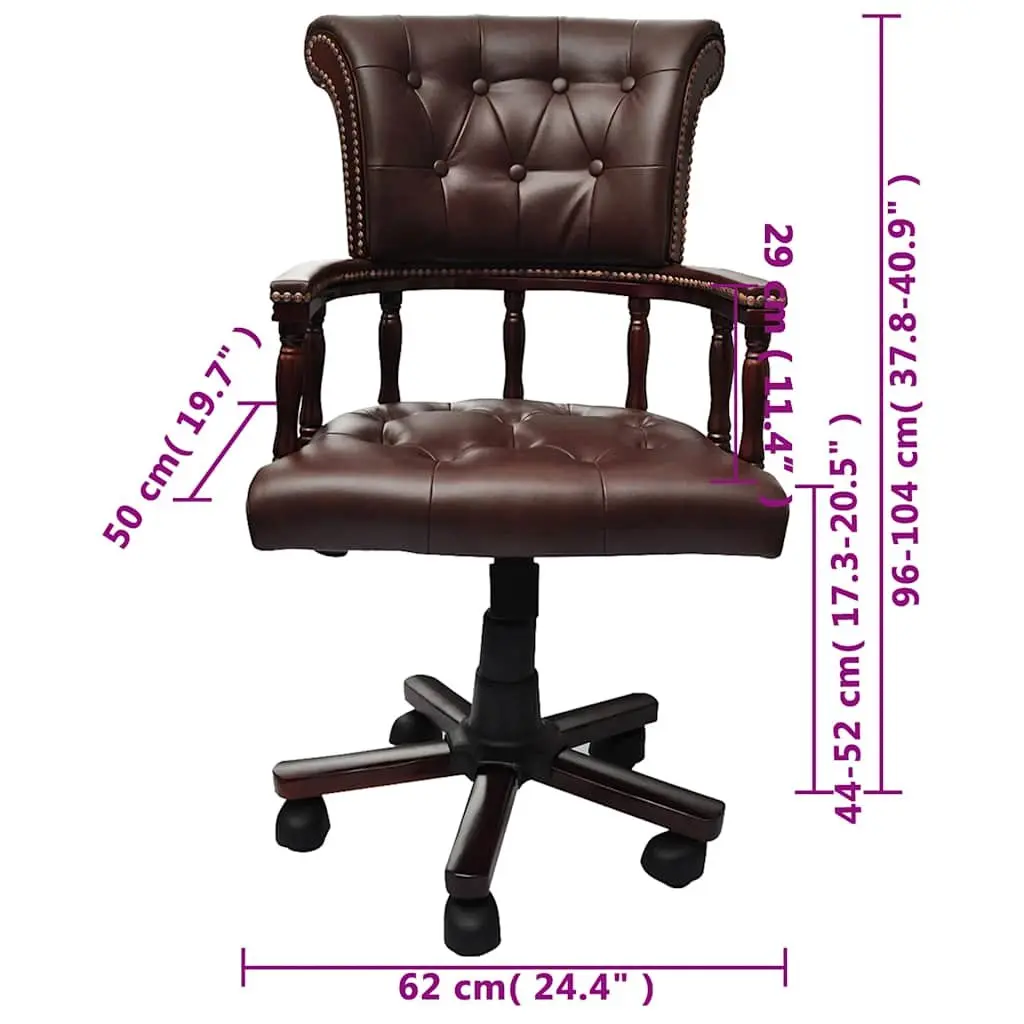 Brown Adjustable Swivel Chair
