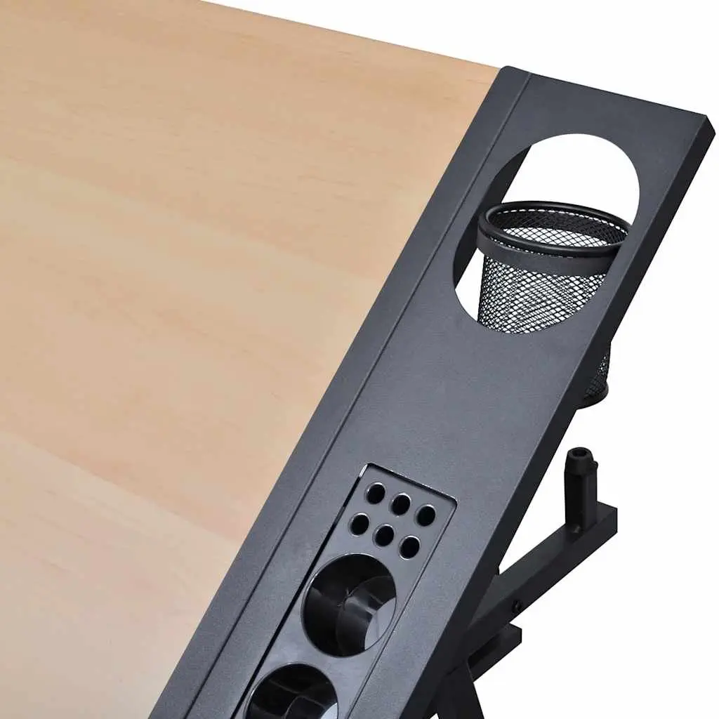 Adjustable Height Drawing and Crafting Table with Padded Stool