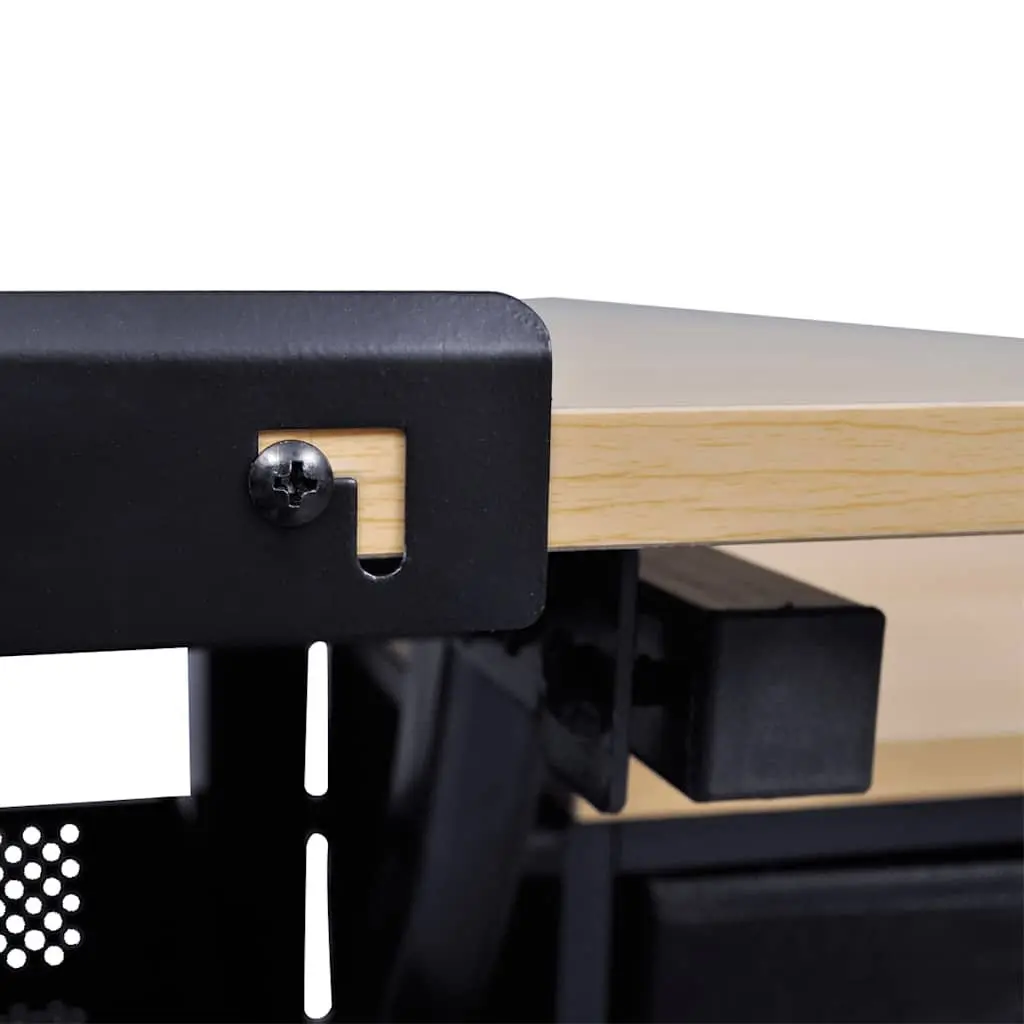 Drawing Desk Drafting Table with Stool Tiltable Tabletop Three Drawers Storage