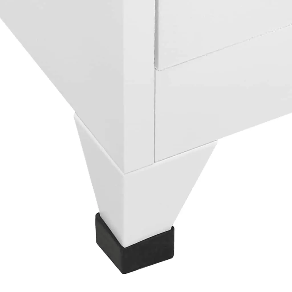 Locker Cabinet Storage 9 Compartments Steel Industrial Grey 90x45x180cm