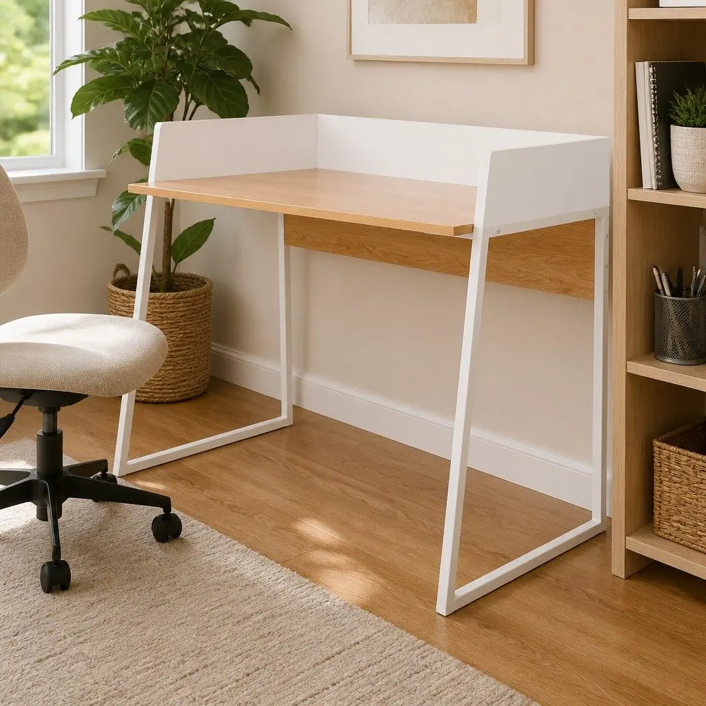 White Oak Compact Desk