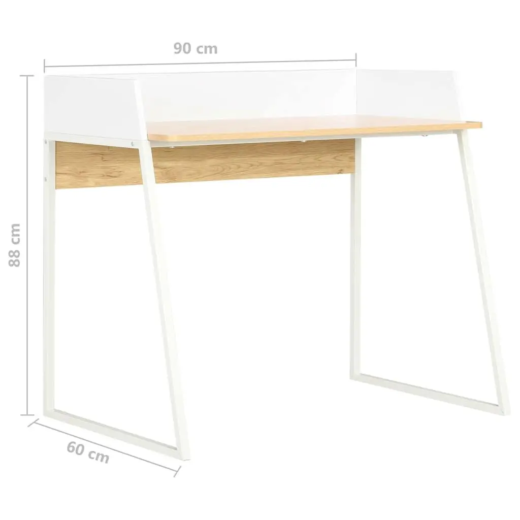 White Oak Compact Desk