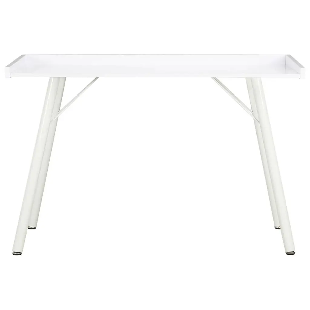 White Writing Desk 90x50x79 cm with Elevated Board